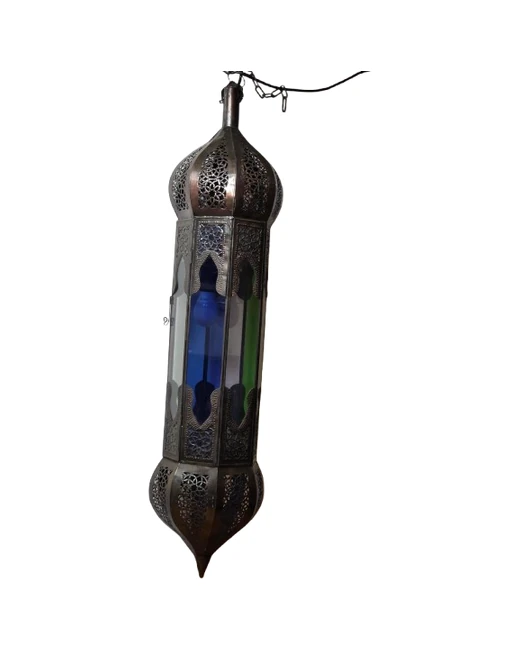 Elongated Moorish Hanging Lantern, c. 1900–1930 – view 2 of 3